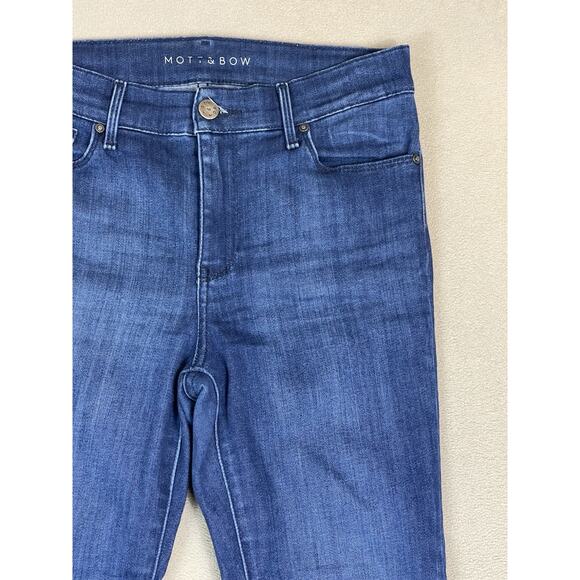 Mott Bow Jeans Womens 26x28 High Rise Skinny Stretch Regular Fit Denim‎ - Picture 2 of 13